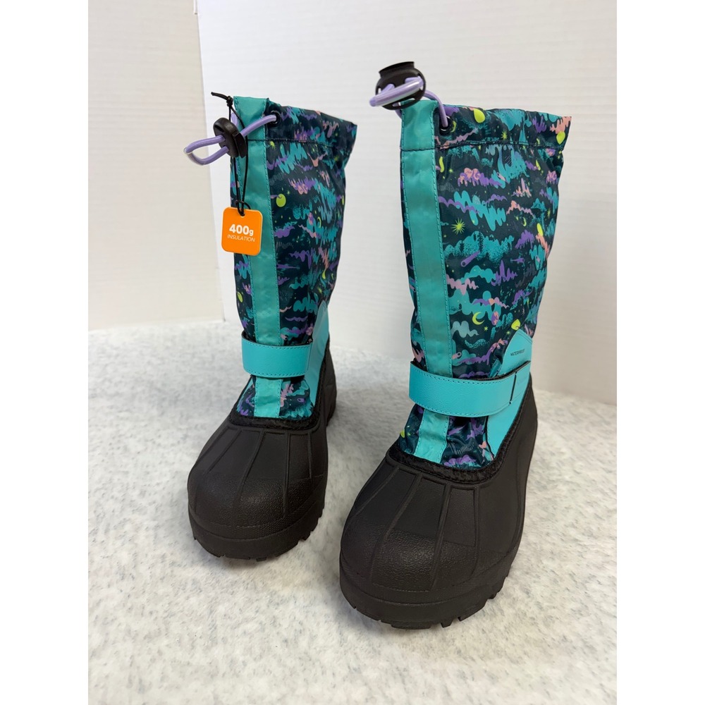 Columbia Youth Powderbug Forty Print Snow Boots 7  Paisley Purple BY1325-314 NIB